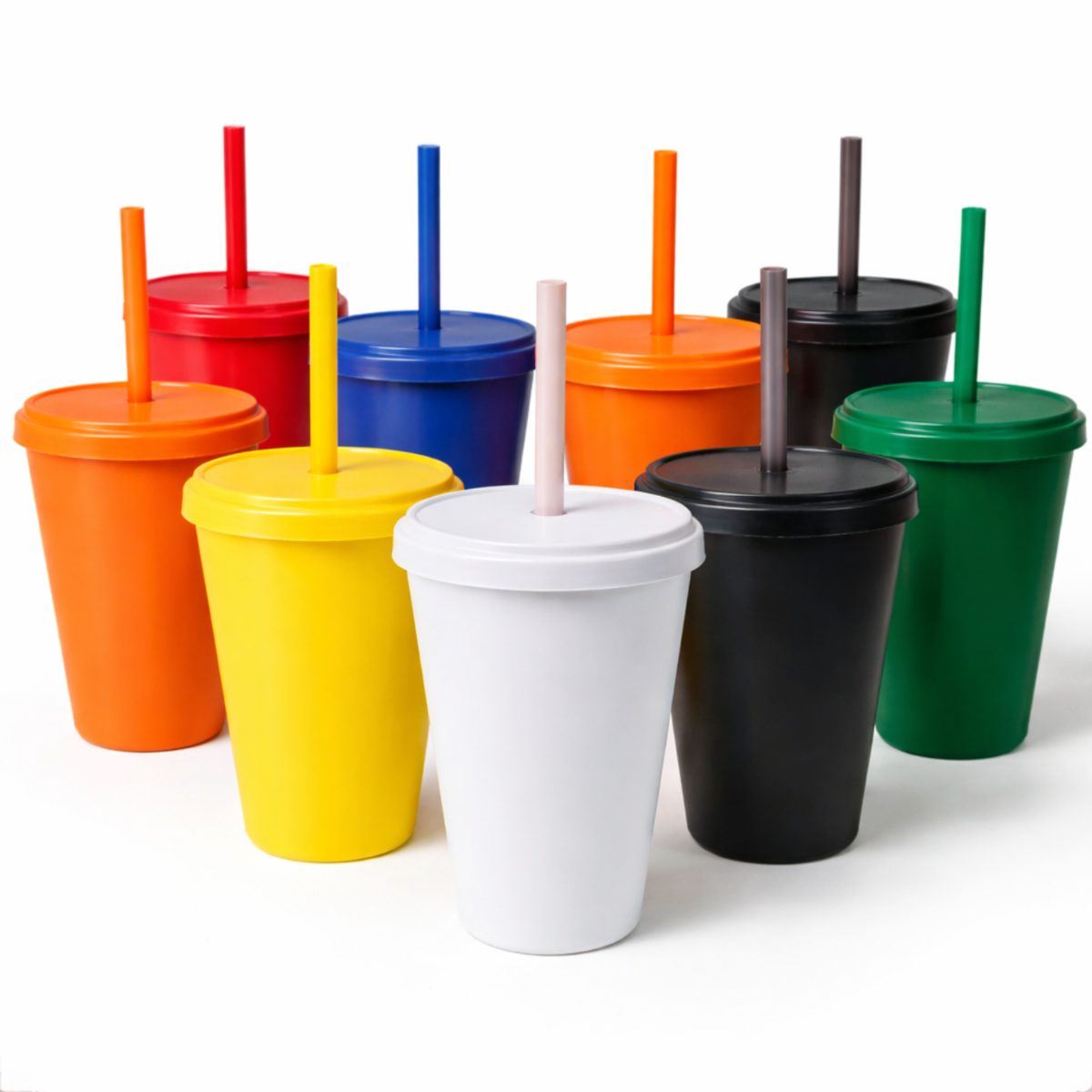 Copo 350 Ml Com Tampa E Canudo