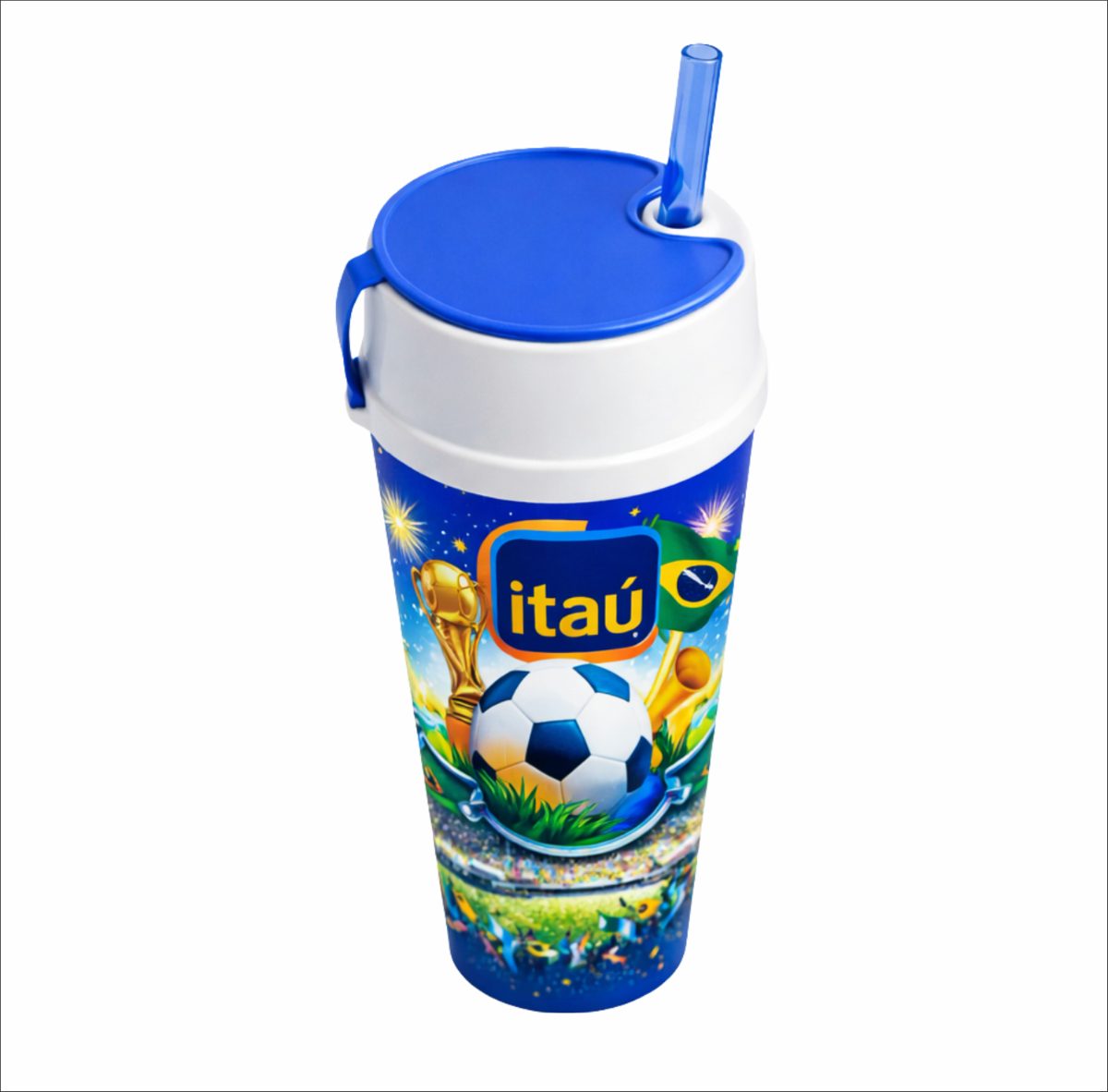 Copo 550 Ml Com Tampa Porta Snacks In Mold Label