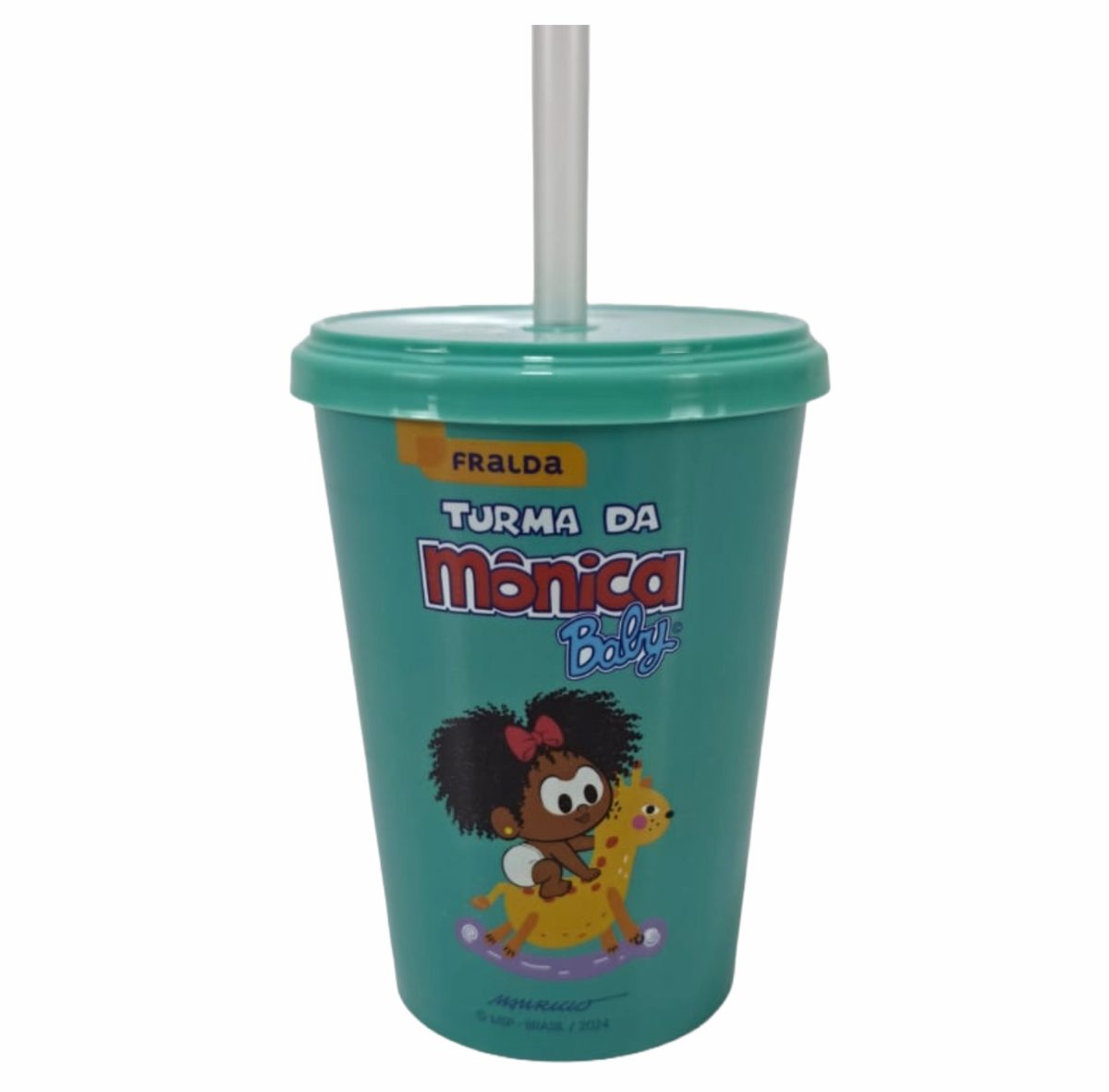 Copo 350 Ml Com Tampa E Canudo In Mold Label